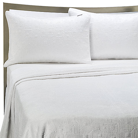 KAS Squared Quilt White