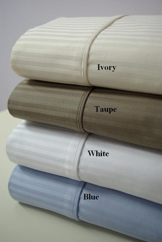 Royal Tradition Egyptian 1000TC Cotton Sateen Stripe Sheet Sets