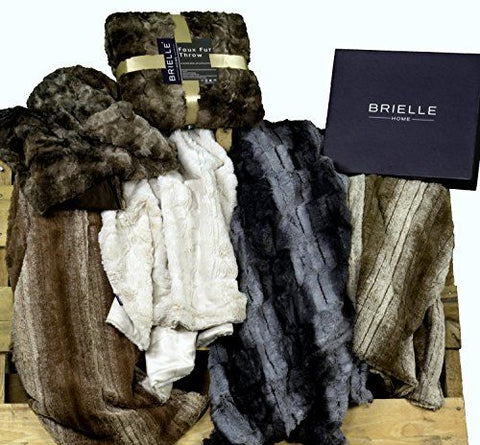 Brielle Home Faux Fur Throws