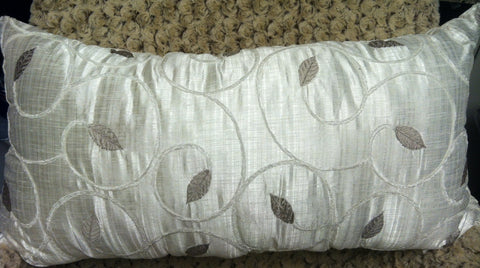 Softline Silk Road Scroll Collection Decorative Throw Pillow-White