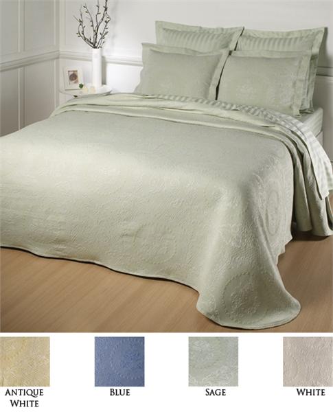 Europa Fine Linens Kensington Rose Matelasse Bedspreads