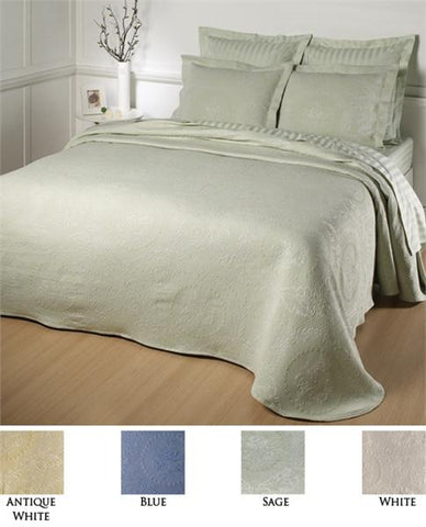 Europa Fine Linens Kensington Rose Matelasse Bedspreads